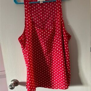 Forever 21+ heart print sleeveless shell tank